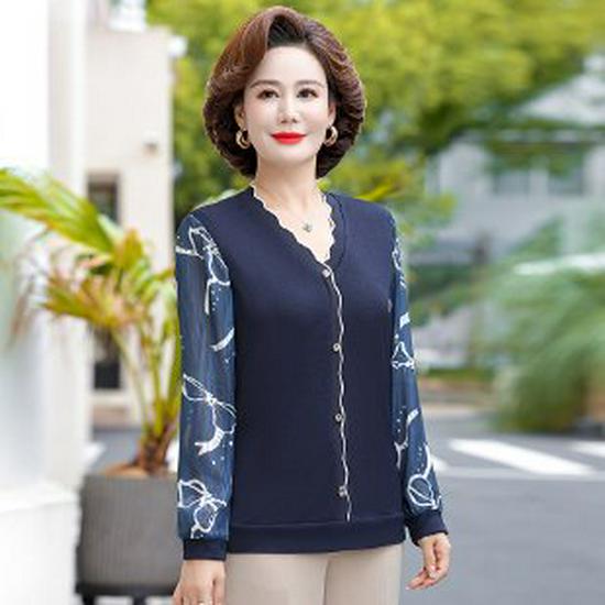 

Elegant Spring/Autumn T-Shirt for Young Mothers and Middle-Aged Women - 2026 New Collection 2XL темно-синий