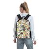 Cute Dachshund Print Cat Three Piece Backpacks Set for Boy and Girls Best Gifts 2D Flat Cartoon School Bag for Children