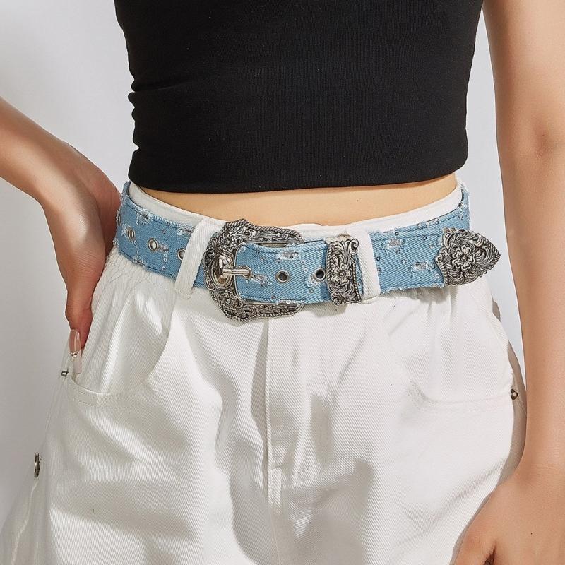 Distressed Jeans Waist Belt Adjust Size Waist Belt for Women Jeans Skirt Coat
