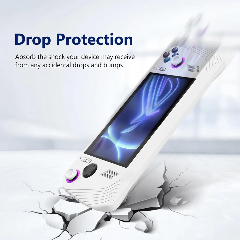 Game Console Case Soft Silicone Shell Sleeve Anti-Scratch Protector Cover Sleeve Dustproof Game Accessories for ASUS ROG Ally