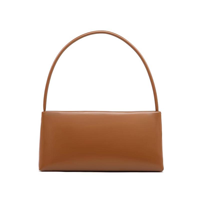 Vintage Underarm Bag Women Split Cow Leather French Style Simple Shoulder Crossbody Bags for Female