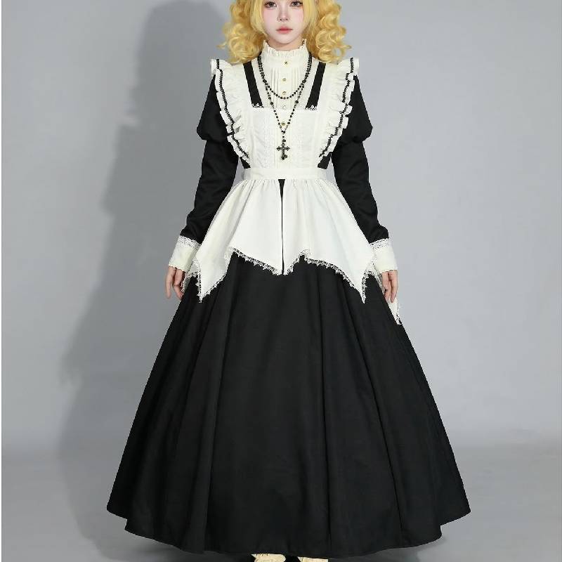 Gotisches Lolita-Kleid Mit Puffärmeln Für Cosplay Und Anime-Veranstaltungen