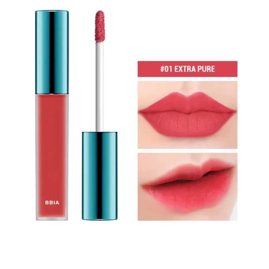 South Korea Genuine Goods BBiA Velvet Long Tube Velvet Matte Lip Lacquer Velvet Matte Matte Finish Lipstick Classy Color