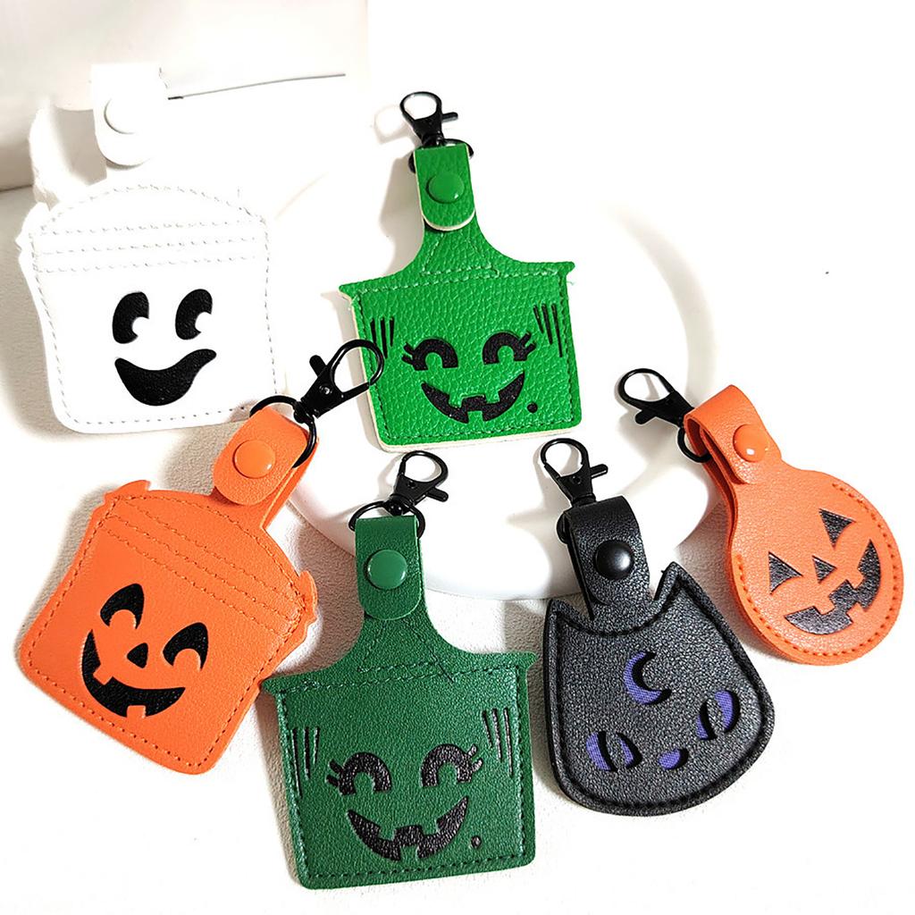 Premium Leather Protective Case Keychain Holder For Smart Device Accessory