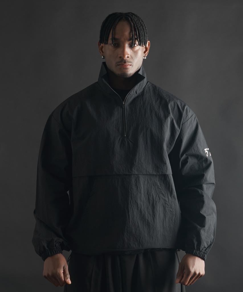 Phermenon Loose Fit Nylon Anorak [Black]