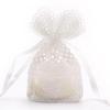10x14CM White Lace Jewelry Storage Bag with Round Bottom and Drawstring