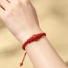 Rope Chain Bracelet Handmade Rope String Bracelets Red Black Woven Rope Good Luck Bracelet Diy Red Agate Hand Rope