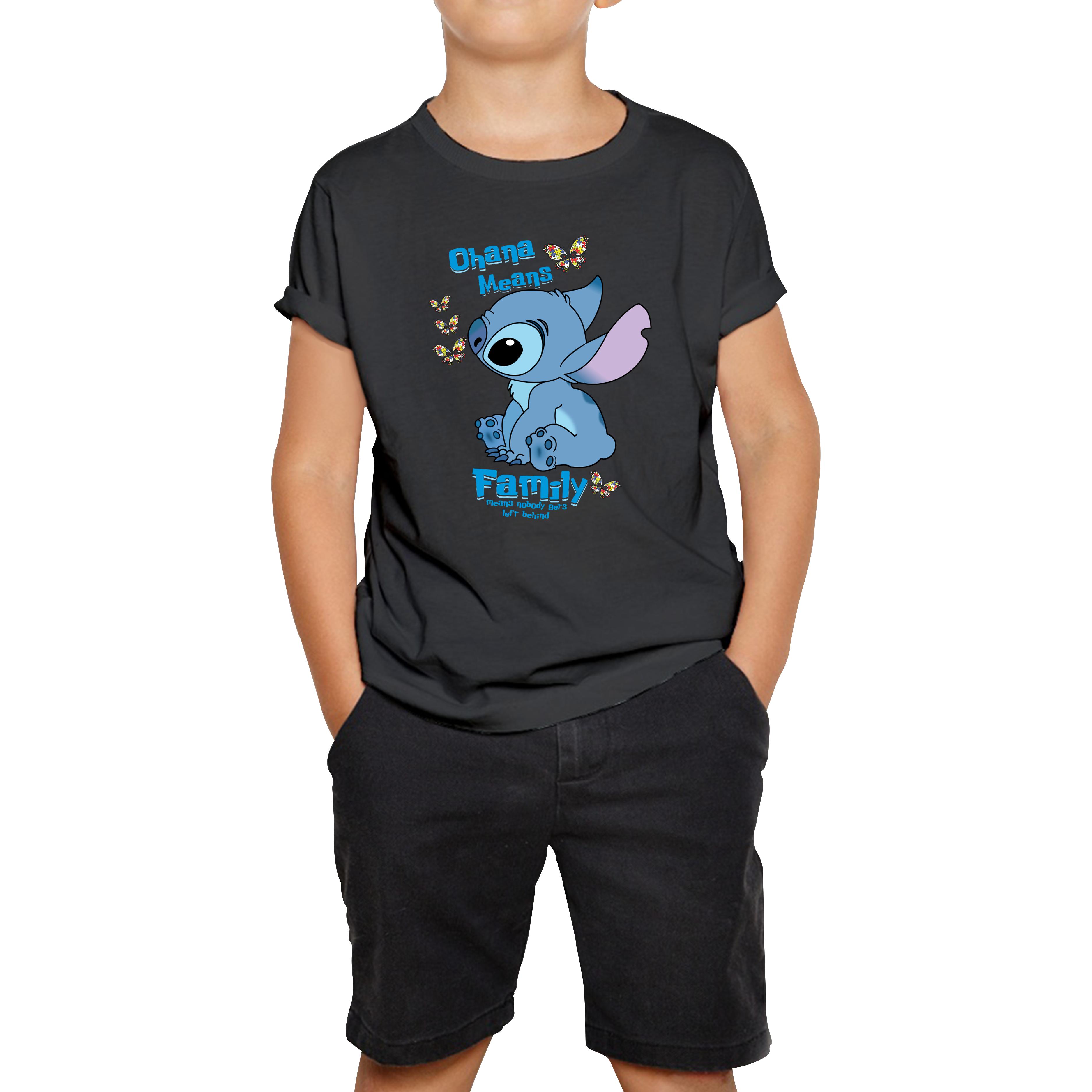 Ohana Means Family Lilo & Stitch Funny Comedy Family Cartoon Lovers Kids Tee 120