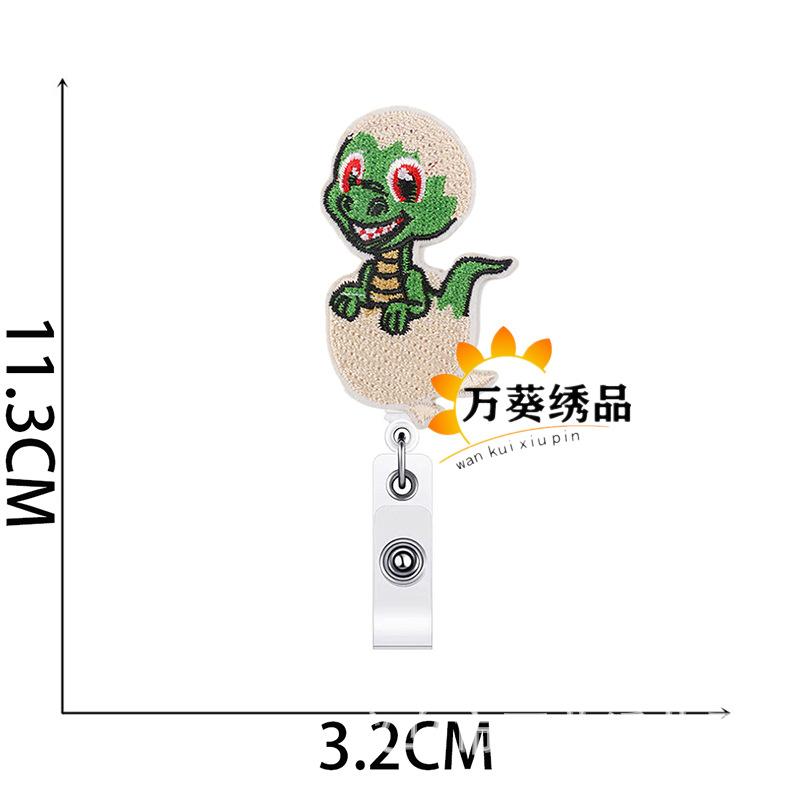 

Xiaolong Detachment Easy Pull Button Embroidery Cloth Sticker Cute Cartoon Dinosaur Clothes Patch Sticker Crocodile Clip Computer Embroidery Label no. 7 easy-pull buckle_3 pieces