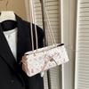 Pleated French Stick Handbag Plaid Cloth Underarm Bags Fashion Bow Shoulder Bag  Daily