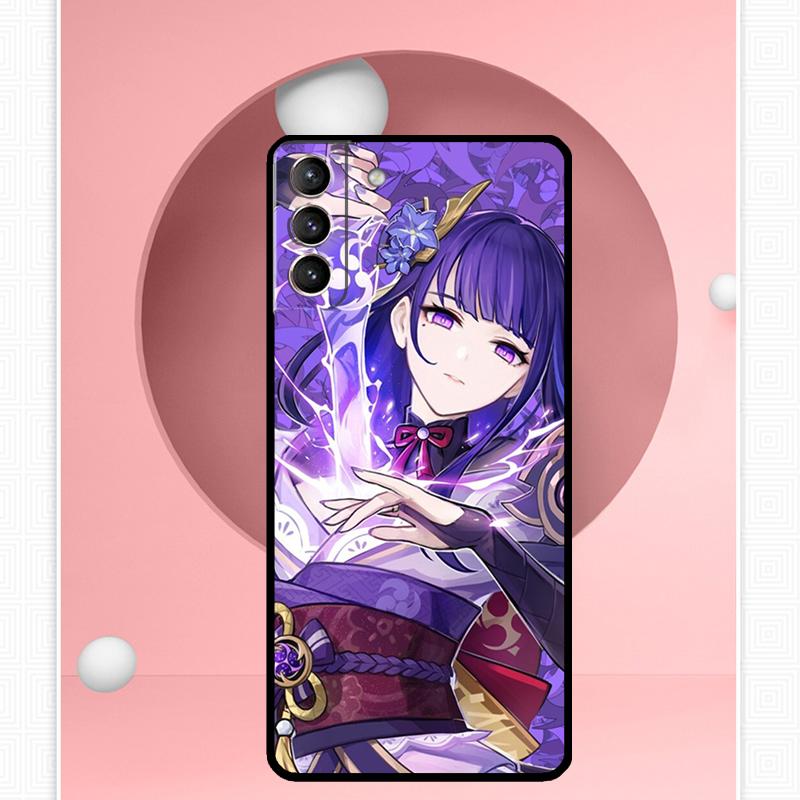 

Genshin Impact Raiden Shogun Case For Samsung Galaxy S25 Ultra S25 FE S20 S21 S22 S23 Plus S9 S10 S24 Ultra Cover Funda Galaxy S23 FE