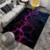 Abstract Cracked Texture Carpet with Pink Neon Glow on Dark Background Suitable for use as an anti-slip for living room bedroom sofas