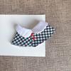 Hamster Cape Gray And White Plaid Business Suit Small Animal Clothes for Parakeet Parrot Guinea Pig Party Birthday Cosplay Photo Props