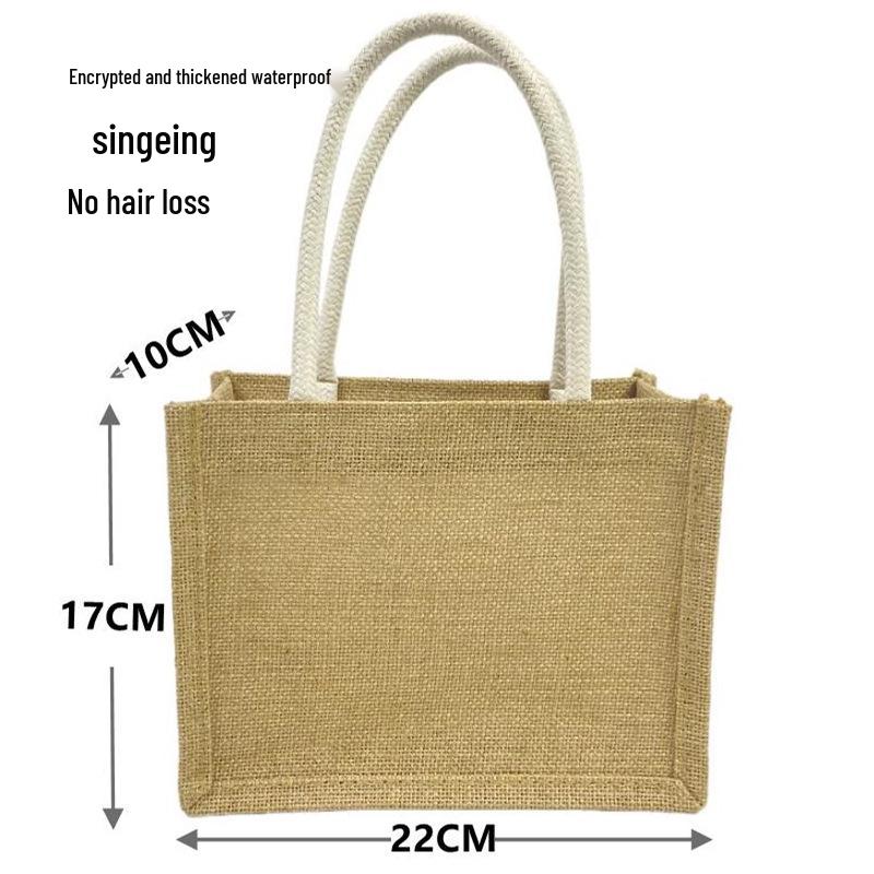 Jute Jutebeutel im Muji-Stil: Leinen Souvenirtasche
