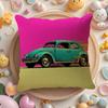 Aquarell Auto Kissenbezug Sommer Frische Leinenstoff Beidseitiger Druck Kissenhülle Sofa Heimdeko Geschenk