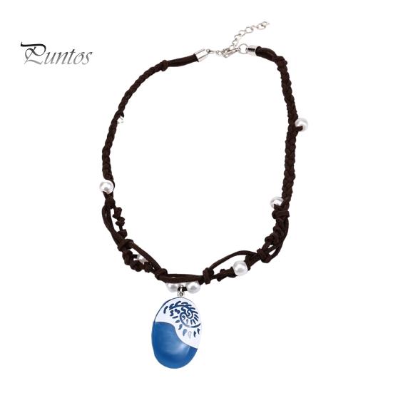 

Ожерелье со звездой и ракушкой для девочек, ожерелье для ролевых игр принцессы, нарядный аксессуар для женщин, подарок на день рождения синий