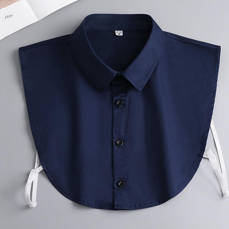 Elegantes Hemd mit falschem Kragen für Herren, offizielles formelles Hemd mit falschem Kragen, Revers, abnehmbarer Hemdkragen, weiße, abnehmbare halbe Hemdkrawatte