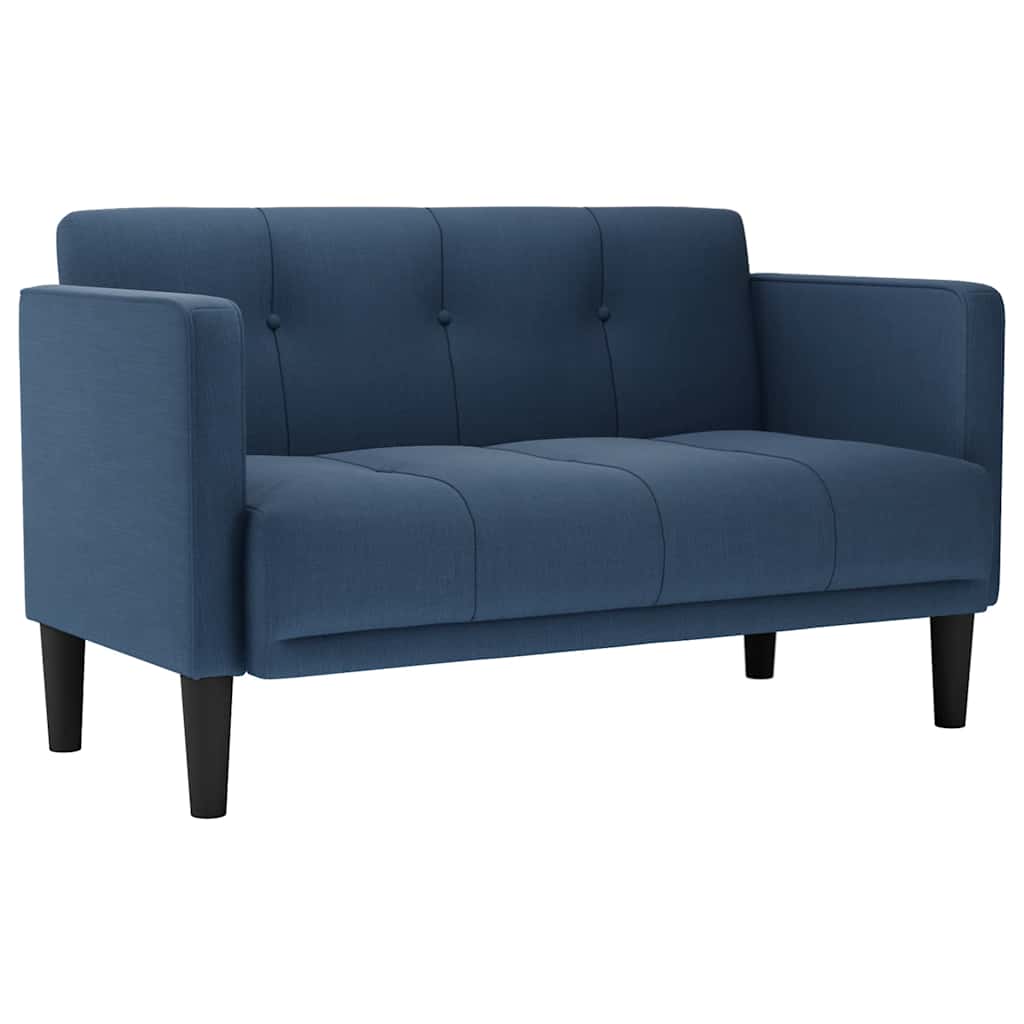 2 Seater Sofa Blue 111 cm Fabric