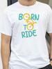 Born To Ride Print TShirt Casual Short Sleeved Tops Summer Tees For Men Women Cotton Oneck Oversize Streetwear Basic Top