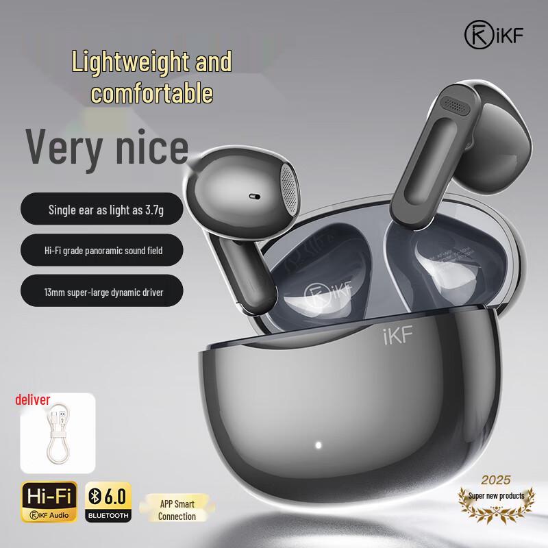 

iKF Find Lite & Air01 Справжні бездротові напіввкладиші Bluetooth Standard - App Supported