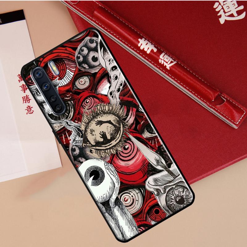Scary Face Eyes Case For Oppo A60 A98 A58 A78 A18 A38 A80 A40 A77 A57 A17 A74 A54 A94 A96 A76 A16 A15 A5 Pro