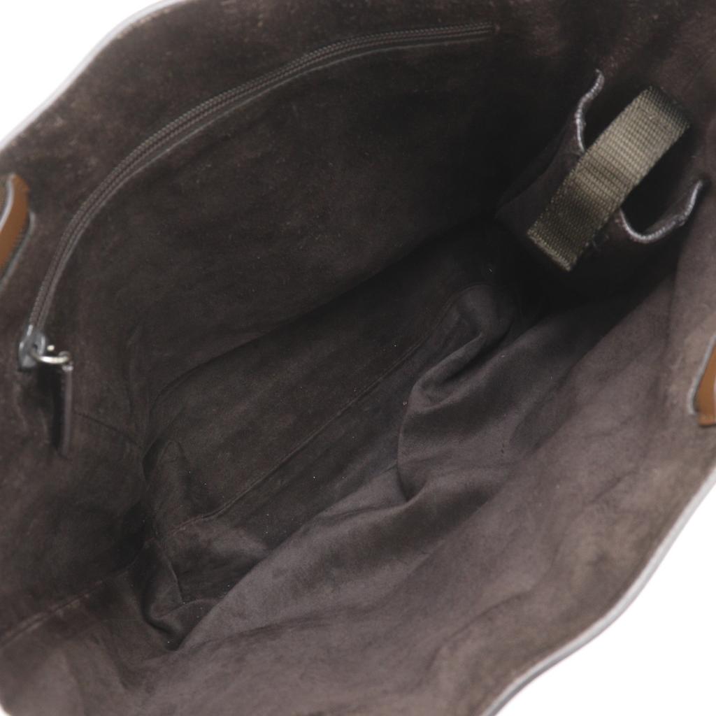 PRADA logo Tote Bag B9314 Brown leather Women Used