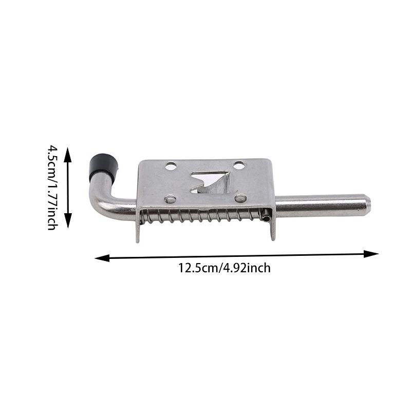 1 ks Posuvný závorový zámek Nerezový Pružinový Západkový Kolík Silný Zámek Dveří pro Dveře Zadní Dveře Přívěsy