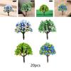 20x Miniature Tree Micro Landscape Trees Fake Mini Tree Model Scenery Materials for Micro Landscape Sand Layout Model Decoration