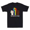 LGBT Starke Hand Zusammen Stehen T-Shirt Lustiges LGBTQ Geschenk Herren Baumwolle Schwarzes T-Shirt