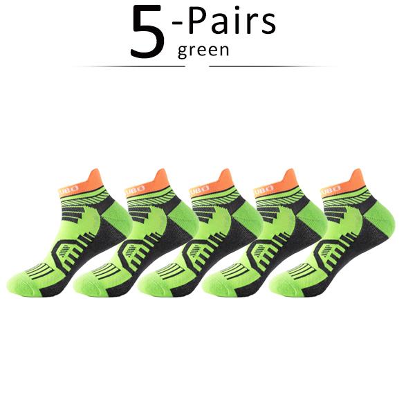 5 Pairs Run Sport Socks Professional Cotton Bright Color Breathable Deodorant Towel Bottom Outdoor Bike Basketball Travel Socks