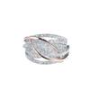 Fashion Women's Ring - Dual-color Interwoven Net Zirconia Jewelry Ring
