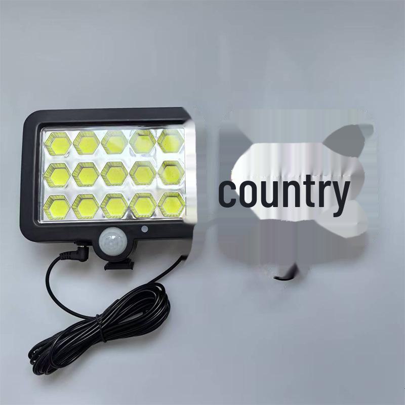 Outdoor Solar Motion Sensor Wall Lights with Remote Control for Courtyard and Corridor