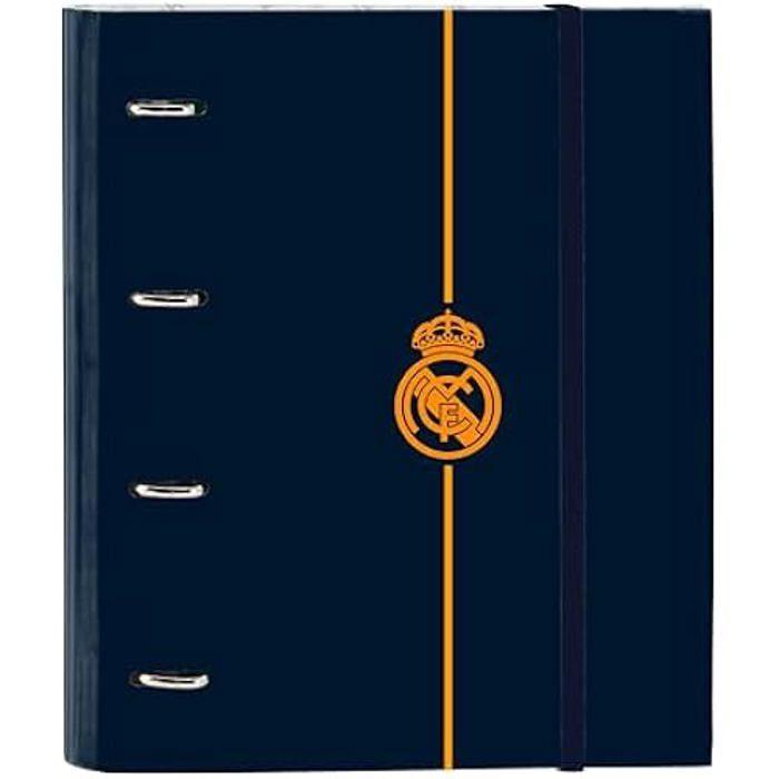 Classeur - SAFTA - Real Madrid 2ème Équipe 24/25 - 4 Anneaux De 35 Cm - 100 Feuilles A4 - Couverture Rigide