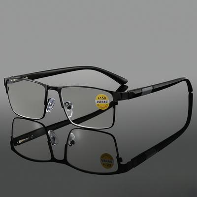Large Square Frame Fashionable Anti-blue Light Reading Glasses Business Simple Retro Men's Reading Glasses