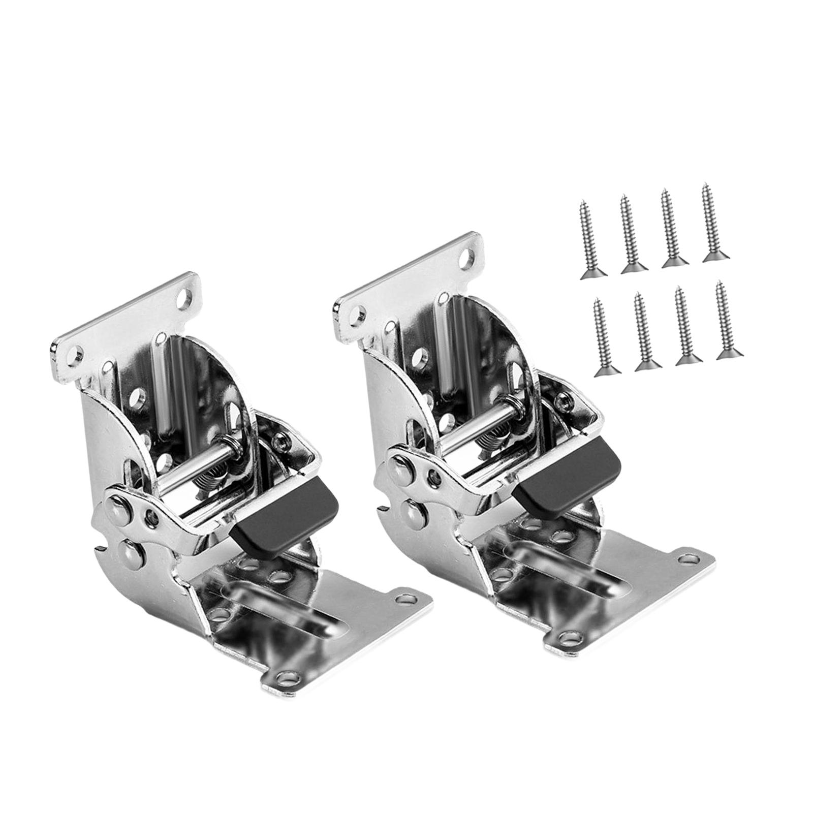 

2x Furniture Leg Hinges Folding Accessory 0-90-180 Degree Simple Assembly Multifunctional Lock Extension Support Self Locking