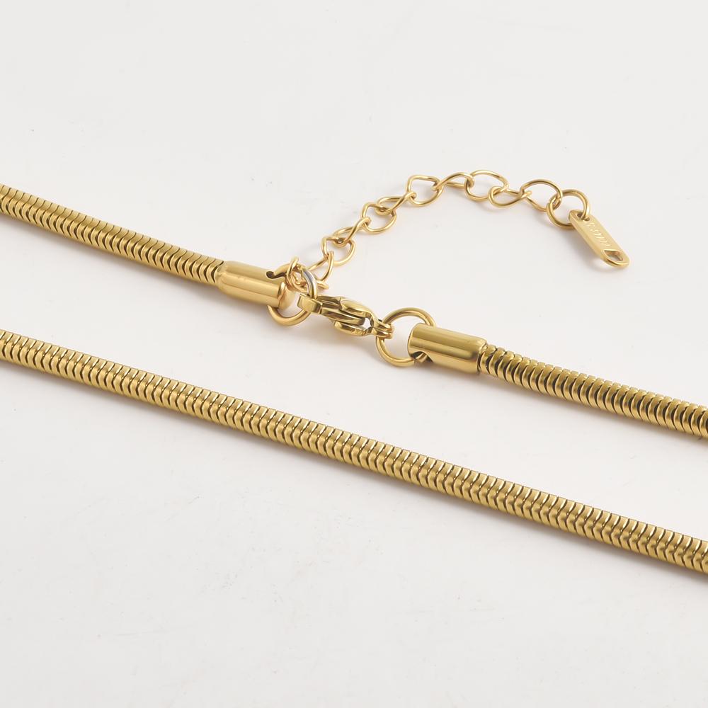40+5cm Different Hollow Rectangle Snake Chain Stainless Steel Necklaces For Women Men Jewelry On The Neck Decor Choker DIY Charm