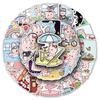 51 Cute Pink Rabbit Cartoon Stickers - Hand-Painted, Waterproof, Perfect for Laptops & Stationery