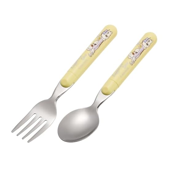 Skater Spoon and Fork Set, Cutlery, Dishwasher Safe, Made in Japan, Snoopy Brothers SFR1