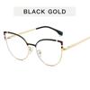 European American Style Frame Glasses Cat Eye Shape Anti Blue Light Glasses Fashion Trendy Decorative Glass