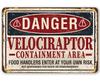 Gefahr Velociraptor Schild Klassische Man Cave Dekoration Lustige Dinosaurier Party Dekoration Retro Vintage Metallschild Für Innen- oder Au