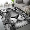 Tiger Animal Area Rug Carpet Wildlife Printed Indoor Floor Mat for Living Room Bedroom Soft Non-Slip Washable Doormat, Play Mat