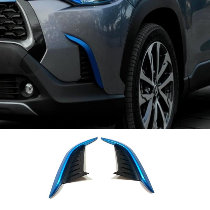 For Toyota Corolla Cross -2024 ABS chrome front Rear bumper Fog Light Lamp cover Foglight Decoration Cover Accessories