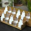 20 Pcs Mini Ghost Ornaments Sitting Ghost Miniatures Halloween Screaming or Smiling Ghost Decorations for Flower Pot Bookshelf Windowsill Edge