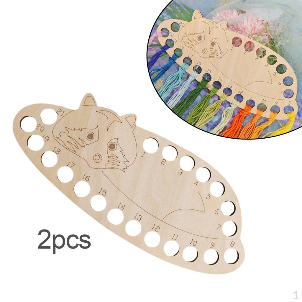 2 Pieces Embroidery Floss Organizer Thread Cards Accessories Organization Board Sewing DIY Supplies