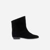 Fashion New Fashion Black Lazy Pleated Cow Suede Ankle Boots Autumn Winter Round Head Low-heel Short Plush Warm Women Boot Size 34-43