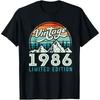Vintage 1986 Limited Edition Summer Men TShirt Retro Mountain Landscape Design Casual Style Outdoor Adventure Gift For Him