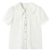 TonLion Women's Lace-Collar Short Sleeve Shirt