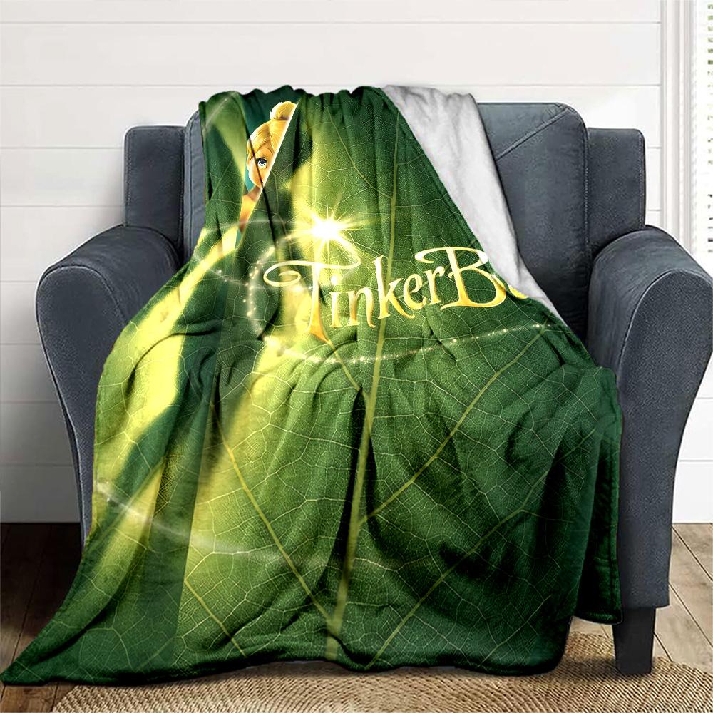 1pc T-Tinkerbell1 Blanket, Gift, for Men and Women, Soft Blanket, Good for Sofa Bed Couch Travel, Lightweight Flannel Blanket