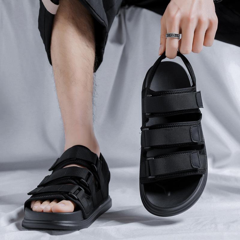 2025 summer new men's fashion sandals Velcro versatile simple trend beach shoes men's shoes 1503-R