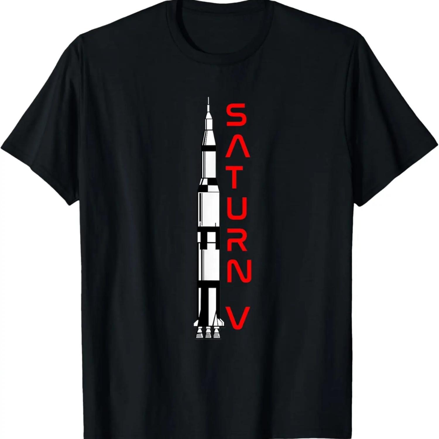 Apollo 11 Saturn V Moon Rocket Space Tee T-Shirt S